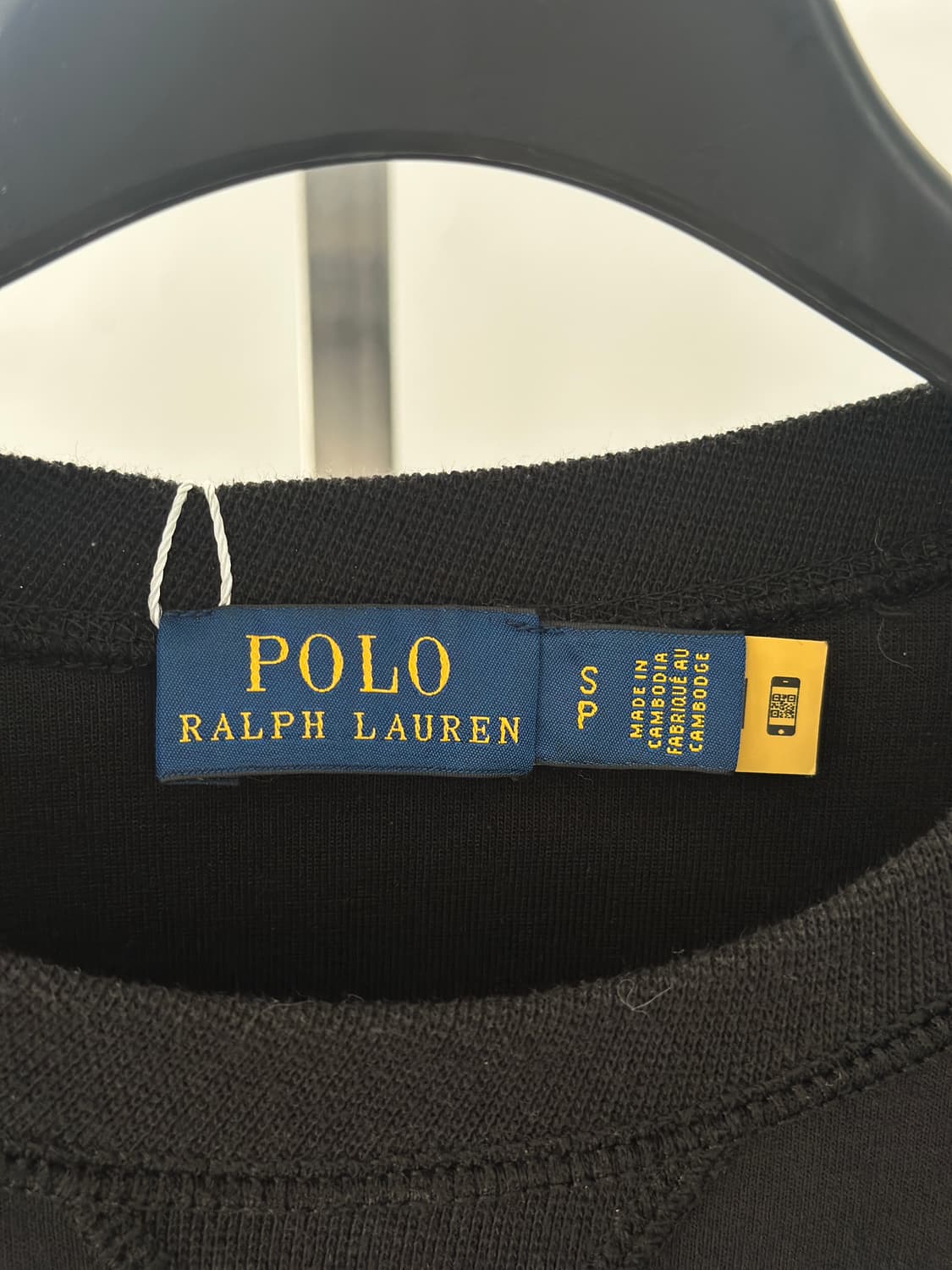 폴로 랄프로렌 블랙 세미크롭 맨투맨  상품이미지5