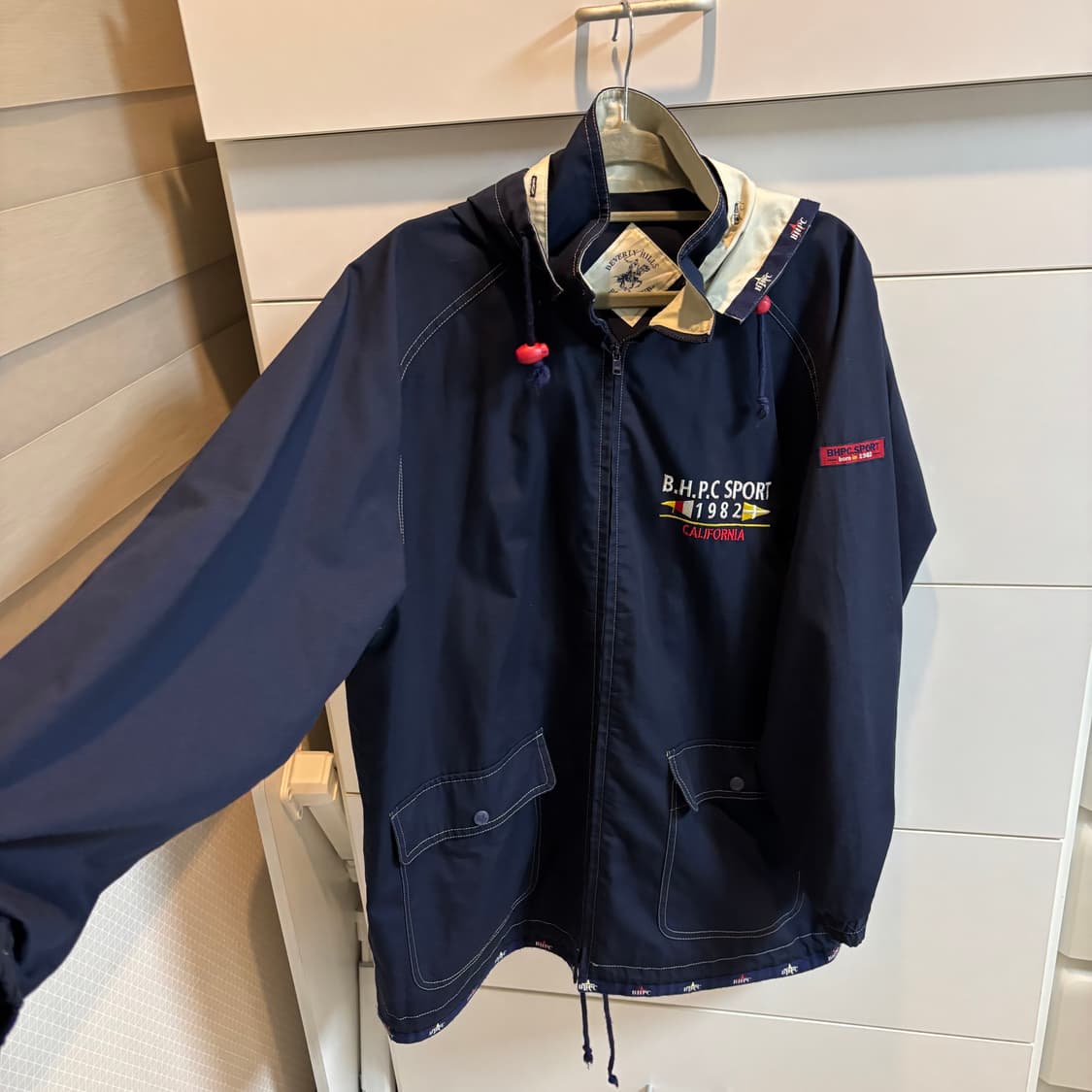 BHPC SPORT 올드스쿨 네이비 바람막이 아노락자켓 상품이미지2