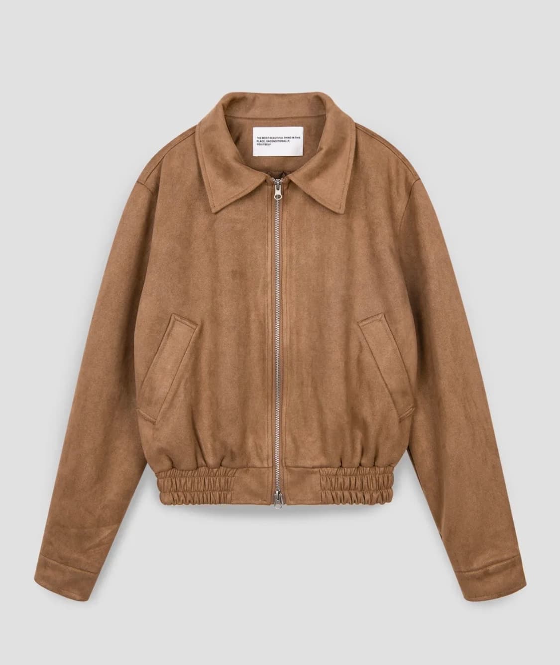 플레이스 스튜디오 투웨이 블루종 스웨이드 밴딩 점퍼 자켓 [브라운] 상품이미지1