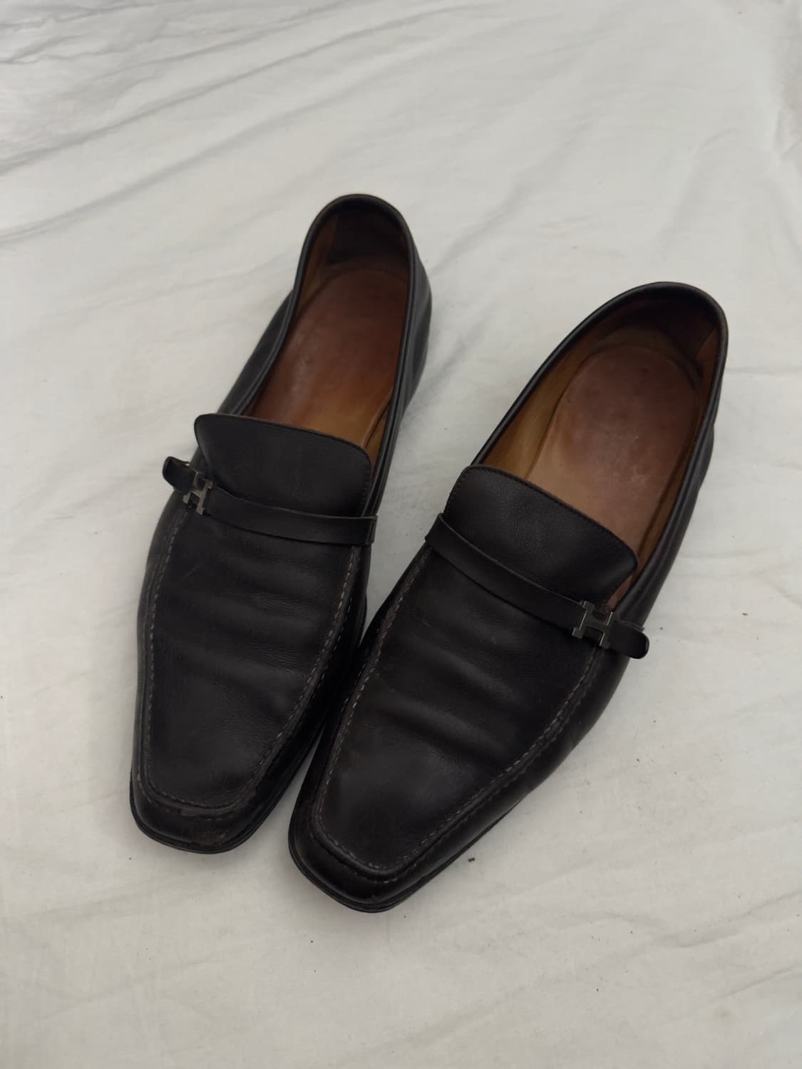 00s 에르메스 브라운 레더 로퍼 상품이미지2