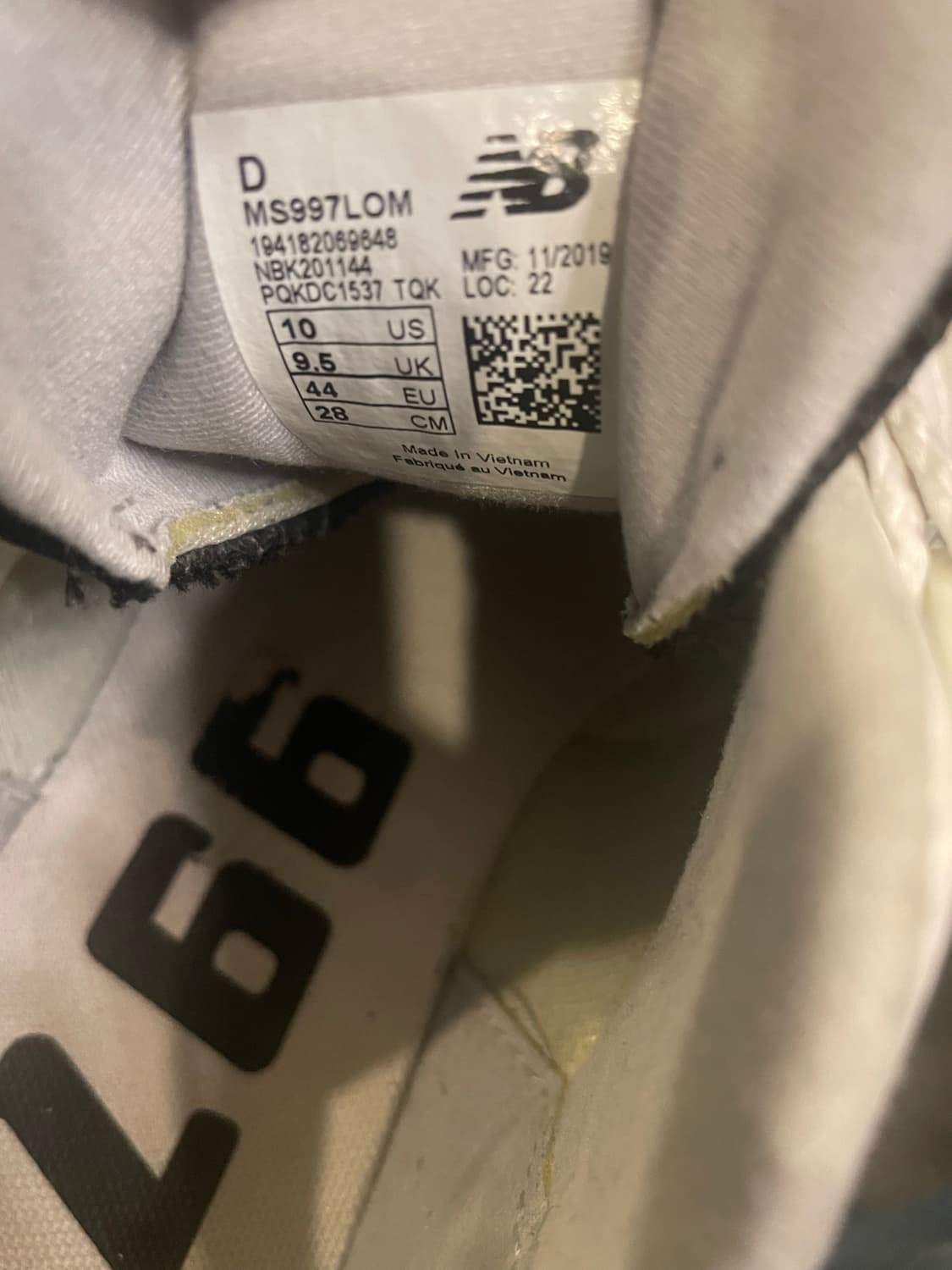 뉴발란스 997S 운동화 화이트 블랙280 상품이미지5