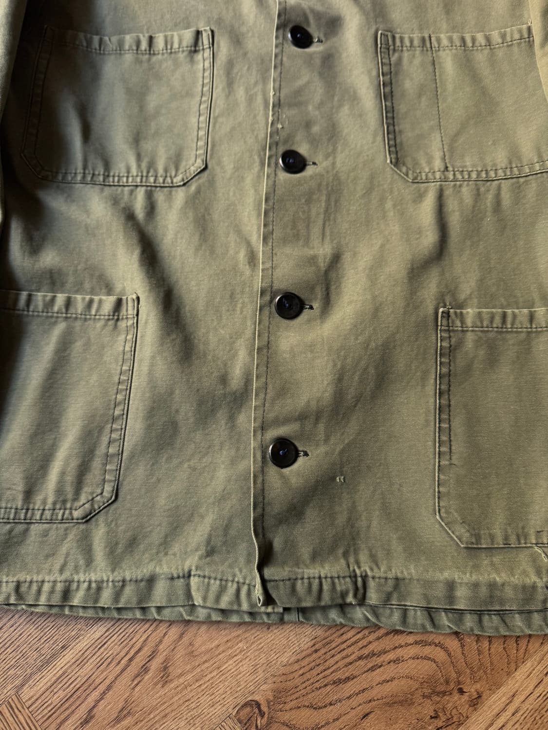 [L]90's 4포켓 세이지그린 프렌치 워크자켓 상품이미지4