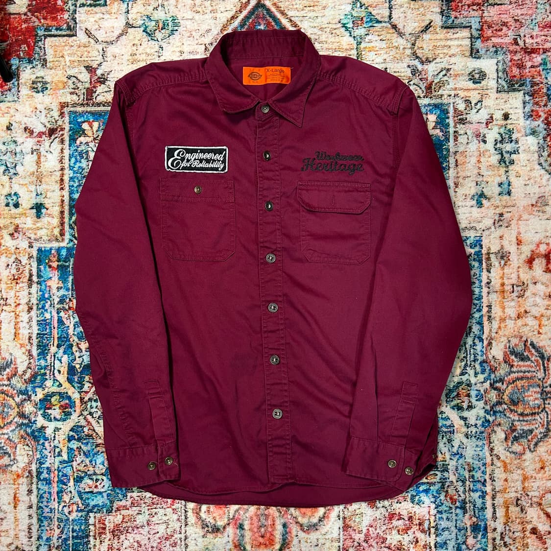 [L] 00s 디키즈 자수패치 워크셔츠 상품이미지1