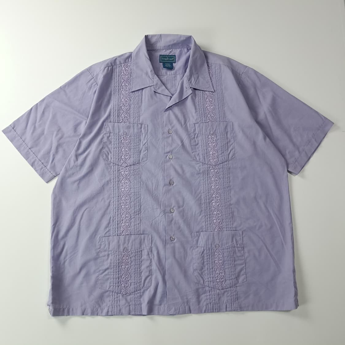 CK723 XL 트로피쿨 90s 라벤더퍼플 과야베라 반팔 셔츠 남방 상품이미지1