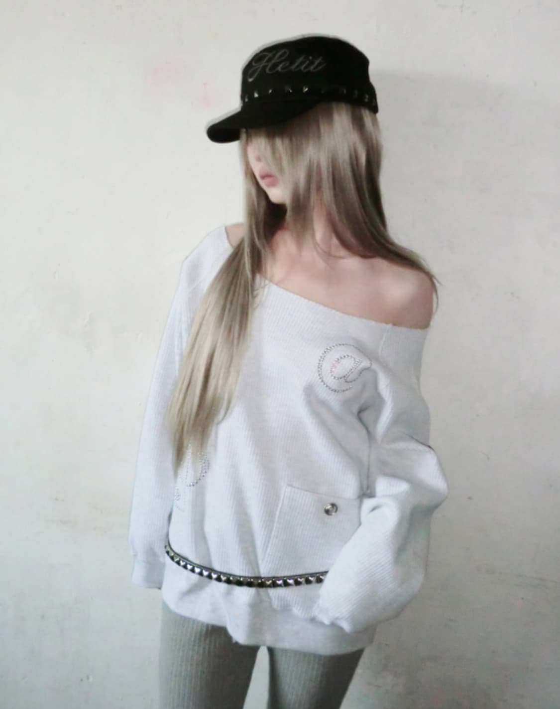 헤티 스터드 밀리터리 캡 상품이미지2