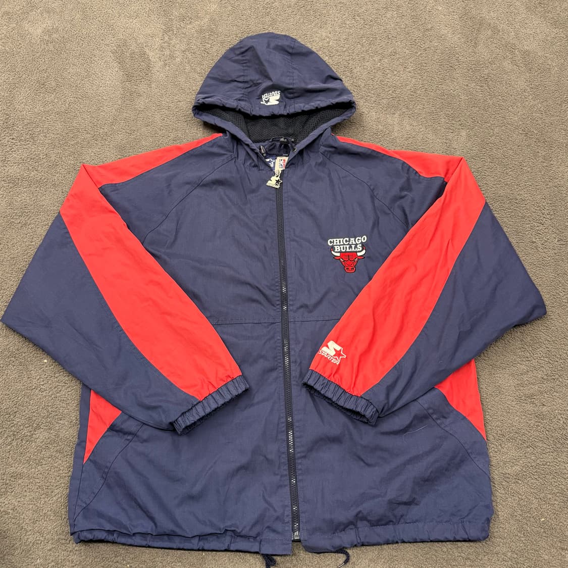 [정품/XL] 스타터 NBA 올드스쿨 시카고 불스 윈드 브레이커자켓 c1 상품이미지2