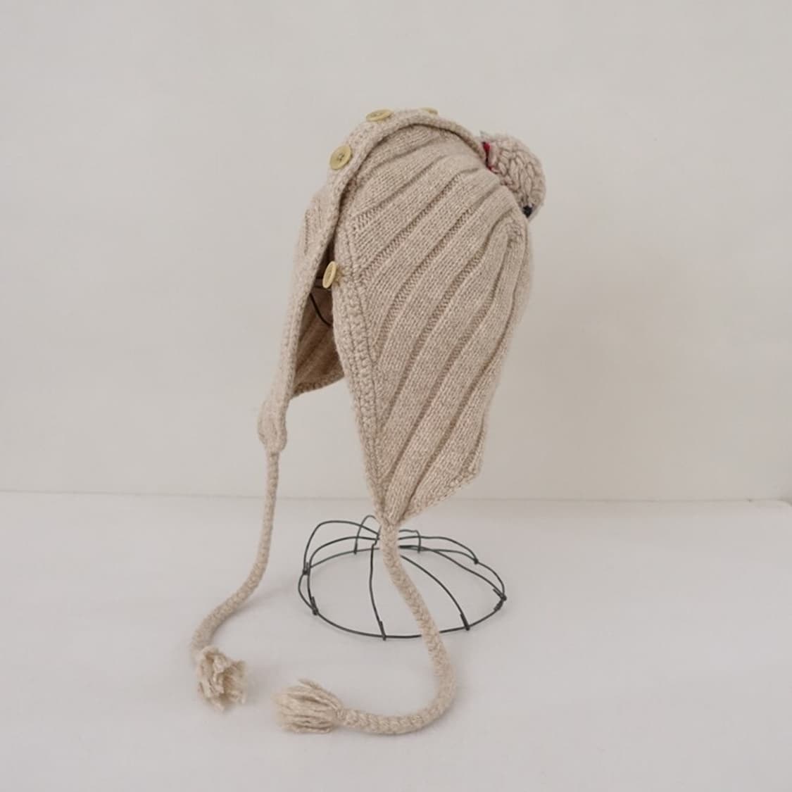 버튼 이어플랩 비니 상품이미지8