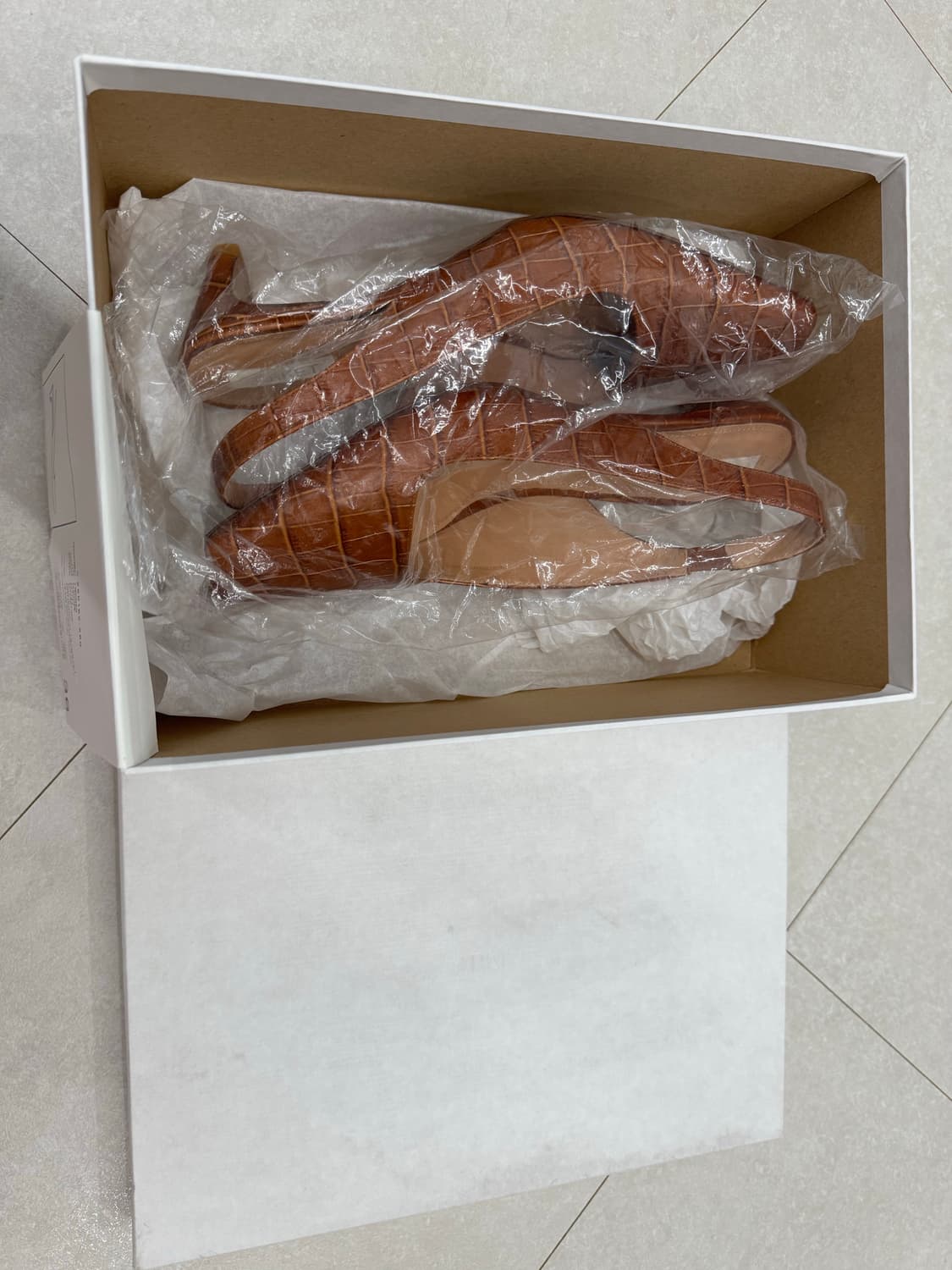 (새상품) 아르켓 스퀘어토 슬링백 신발 36사이즈 상품이미지3