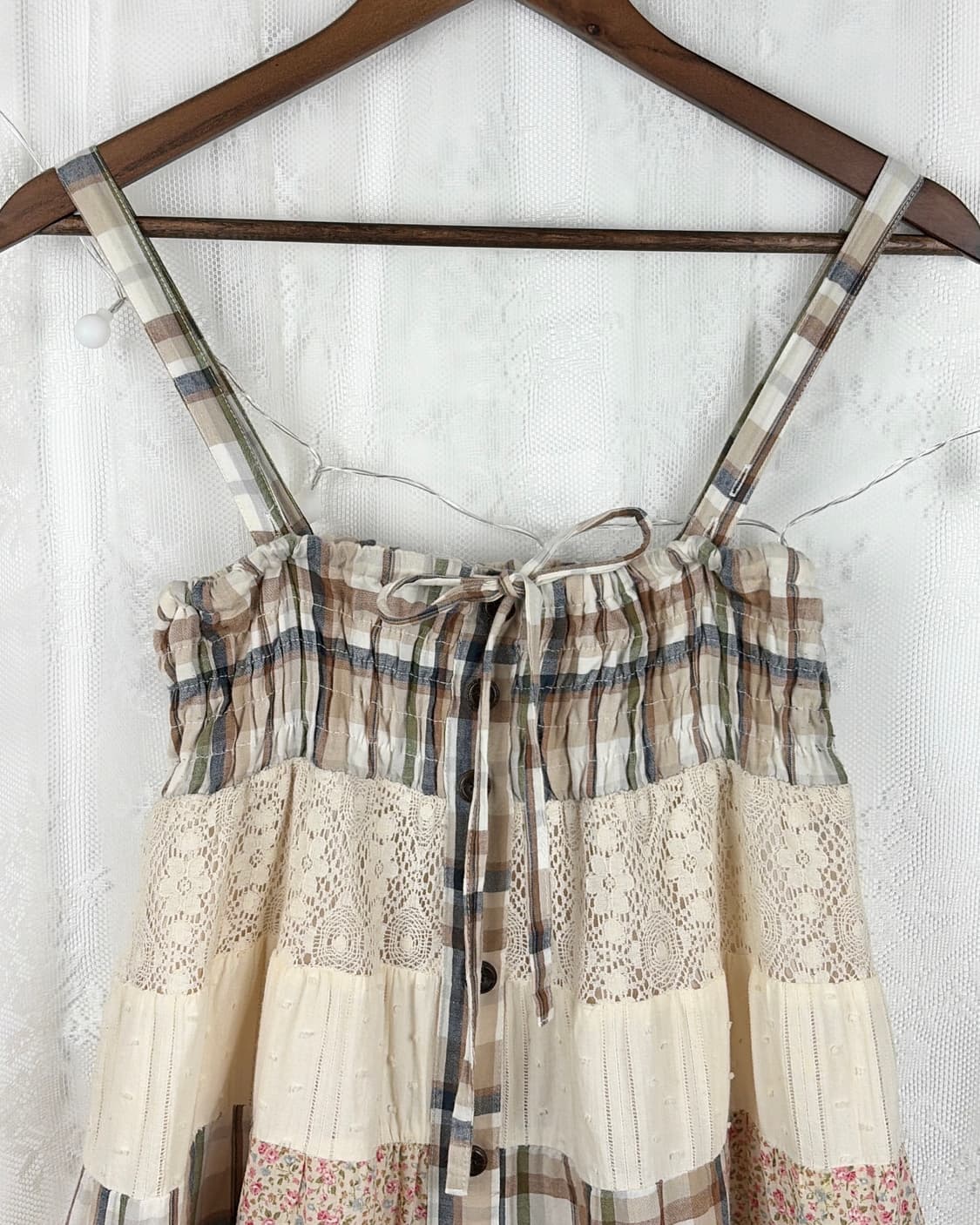JPN patchwork 2-way dress 상품이미지5