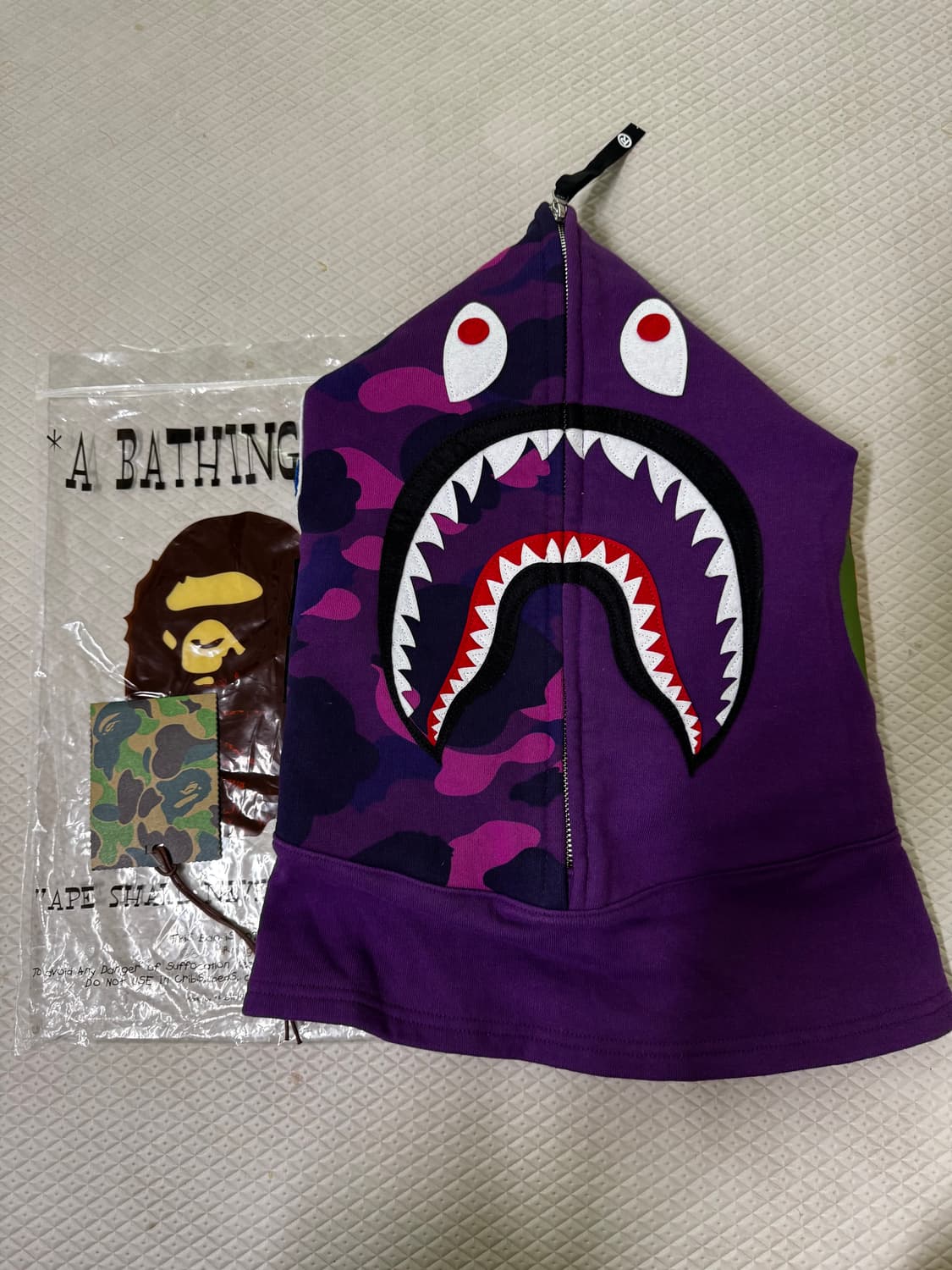 베이프 샤크 페이스 마스크 퍼플 상품이미지1