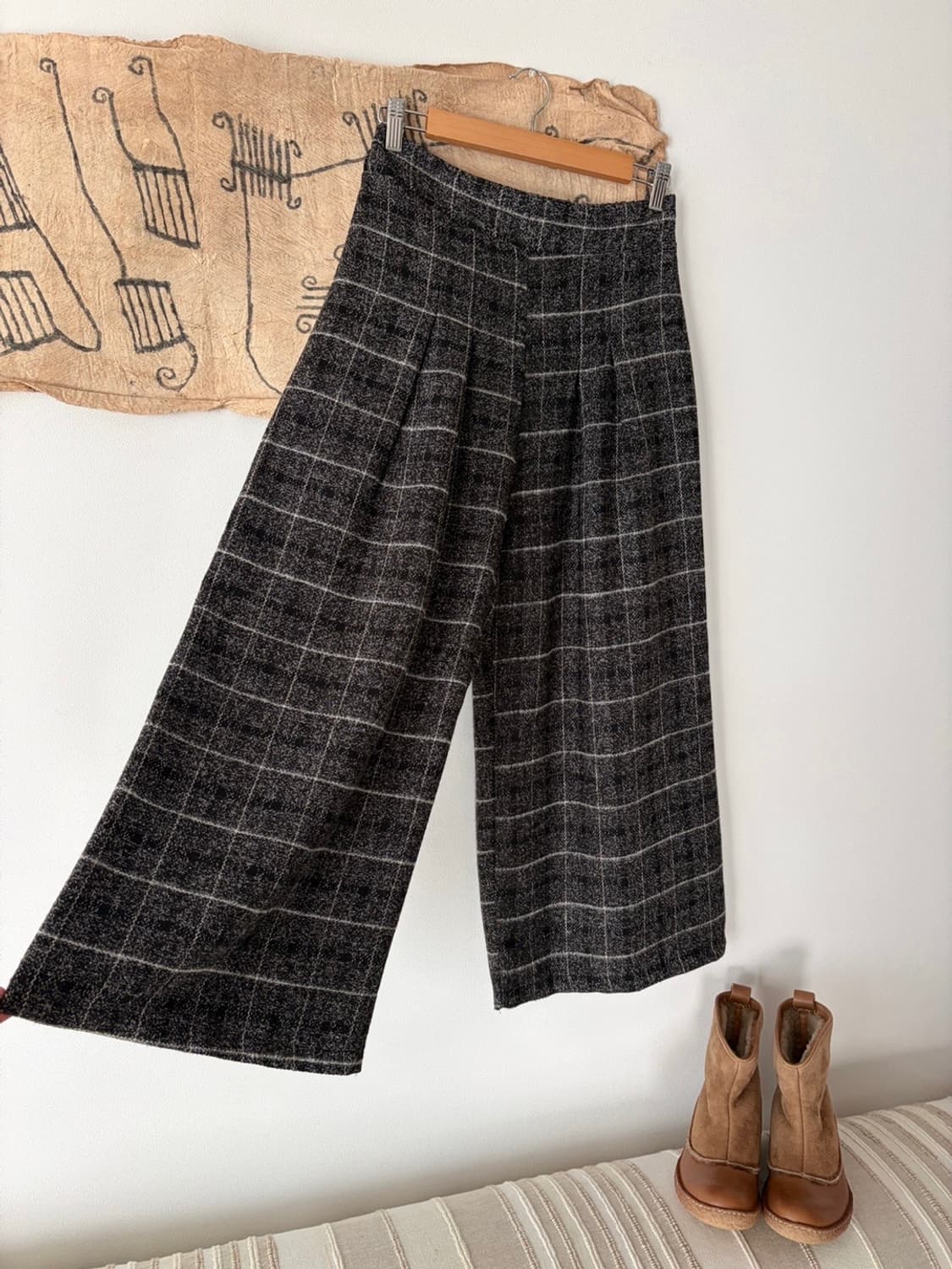 check patterned wide pants 상품이미지7