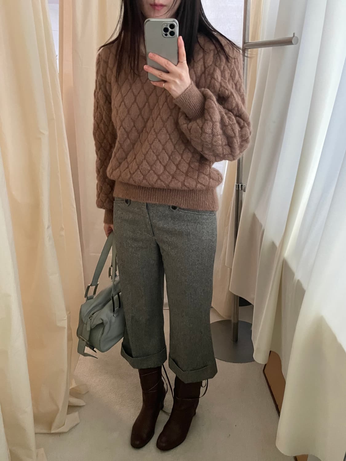 vintage mocha argyle knit 상품이미지10