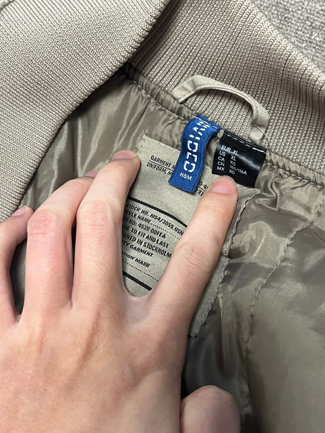 H&M 봄버 ma-1 자켓 상품이미지3