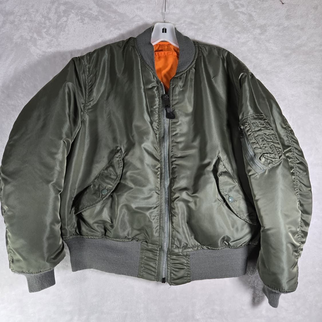90s 미공군 납품용 알파인더스트리 MA-1 플라이트자켓 카키 상품이미지1
