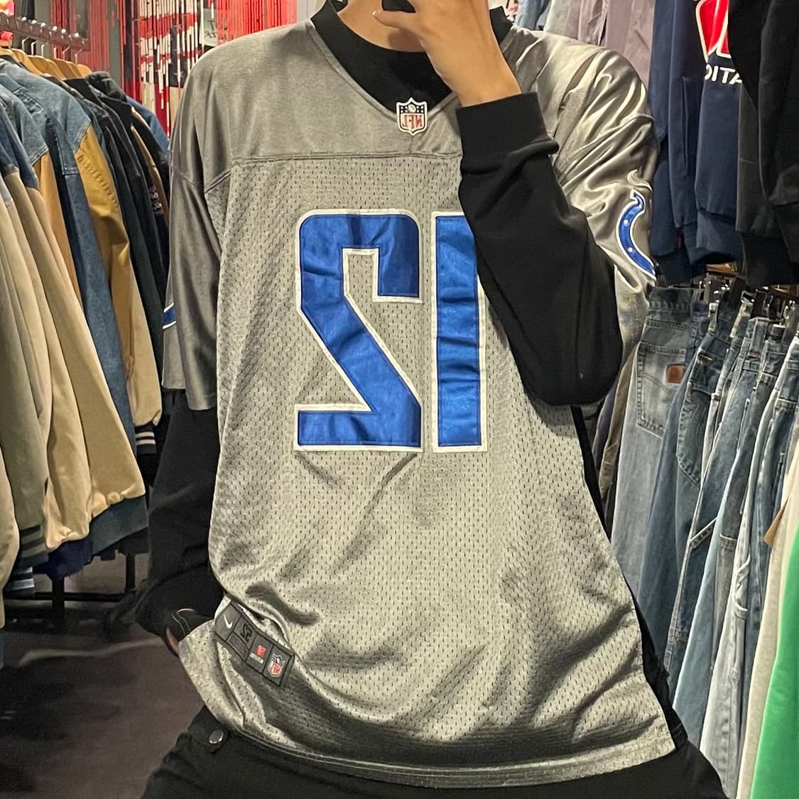 [IM] NFL 인디애나폴리스 콜츠 No.12 LUCK 그레이 반팔져지 상품이미지1