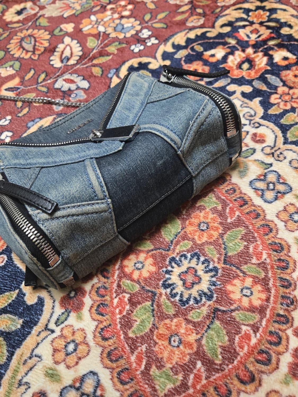 디젤 DIESEL 패치워크 데님 미니 숄더백 상품이미지6