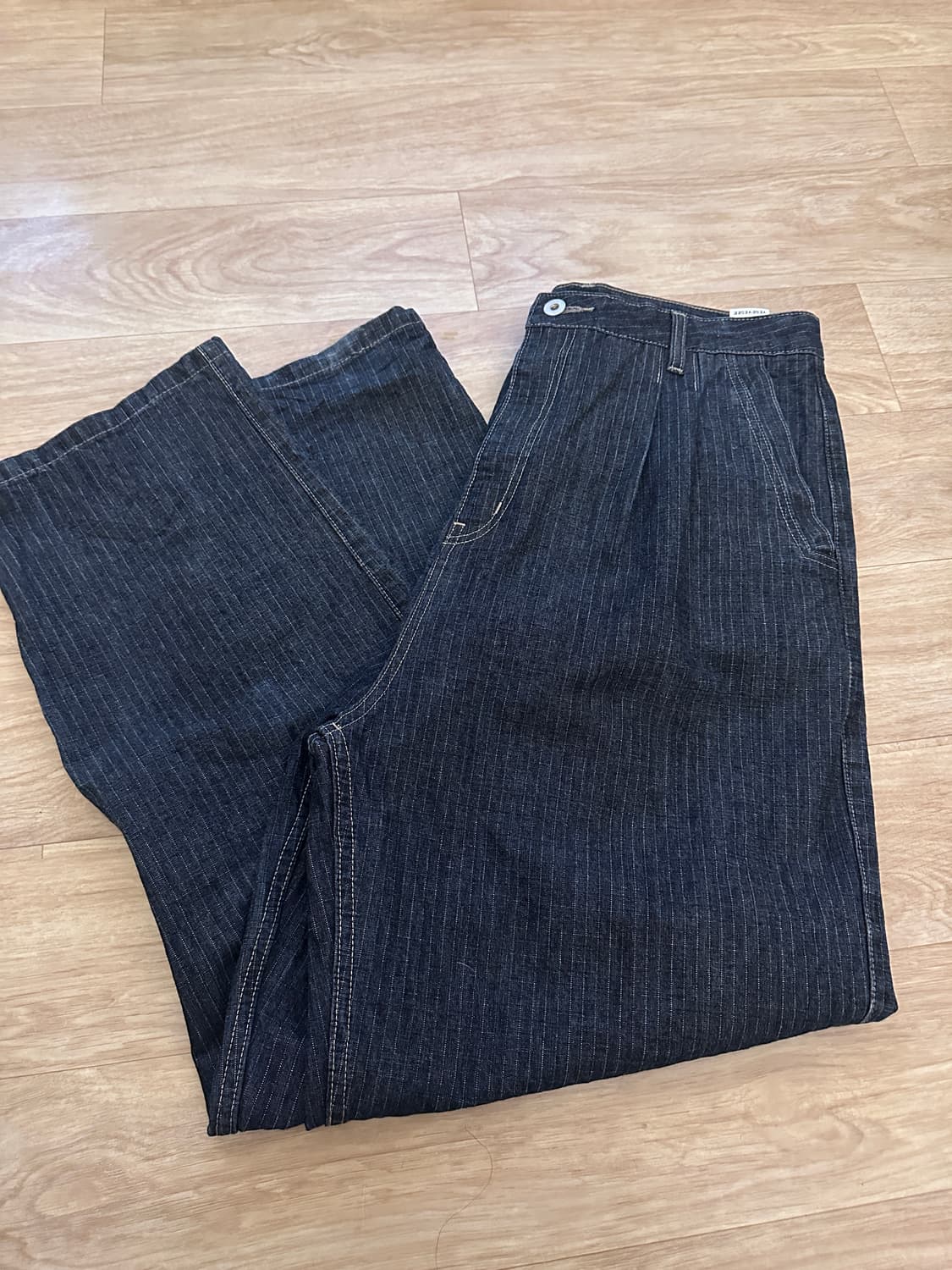 예스아이씨 립스탑 투턱 데님 인디고 상품이미지1