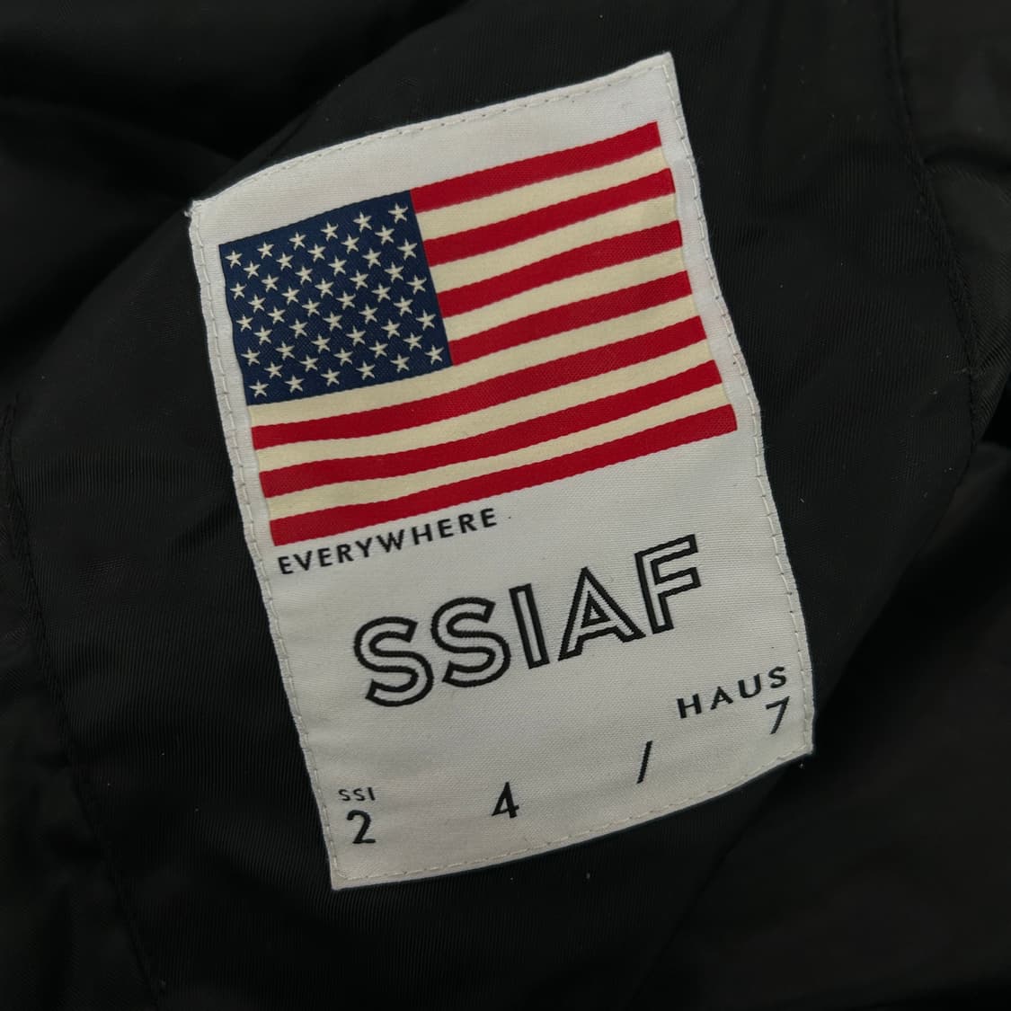 SSIAF 블랙 봄버 자켓 USA L 상품이미지4