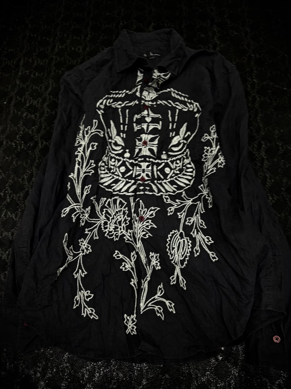 “Vintage” 00‘s V-Kei Gothic Print Shirts 상품이미지4