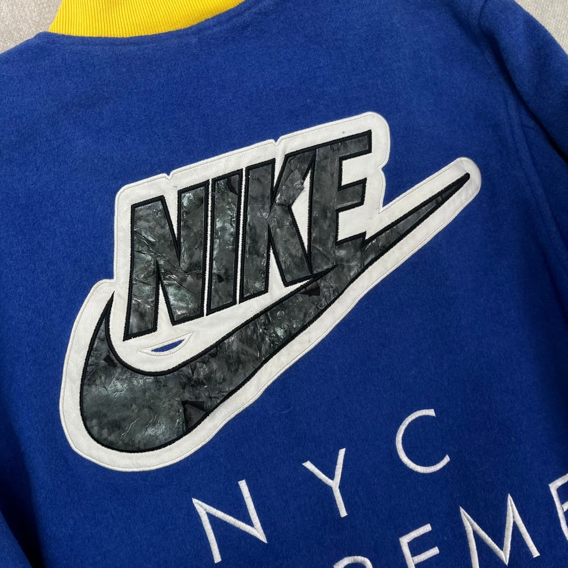 100 나이키 X 슈프림 스타장 슈나장 블루 2007 바시티 자켓 상품이미지7