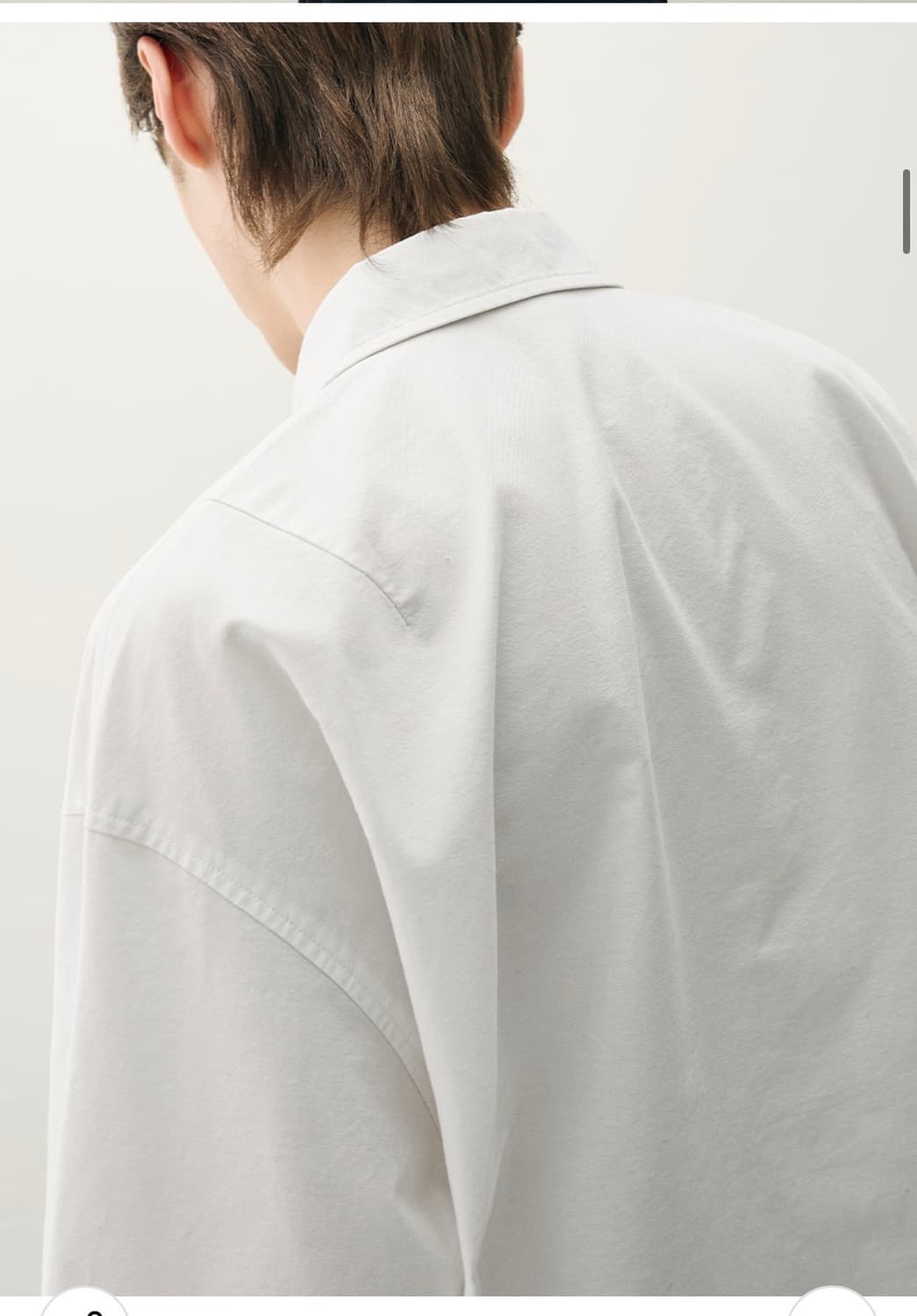 (XL) 드로우핏 워시드 크롭 옥스퍼드 셔츠 [WHITE] 판매 상품이미지6