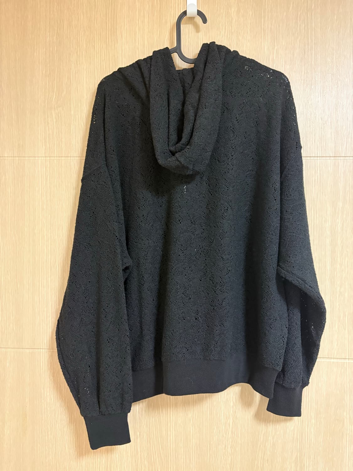 폴리수엠 보헤미안 레이스 후드집업 블랙 상품이미지4