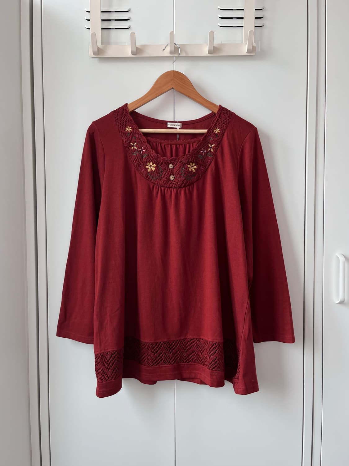 Noannu 하구미 꽃 자수 미니 원피스 상품이미지3