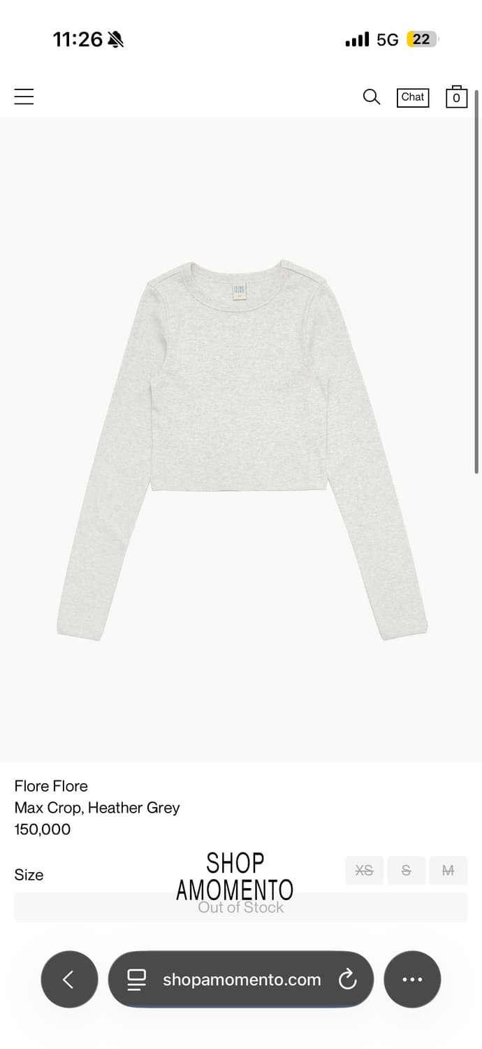 flore flore Max Crop, Heather Grey 상품이미지1