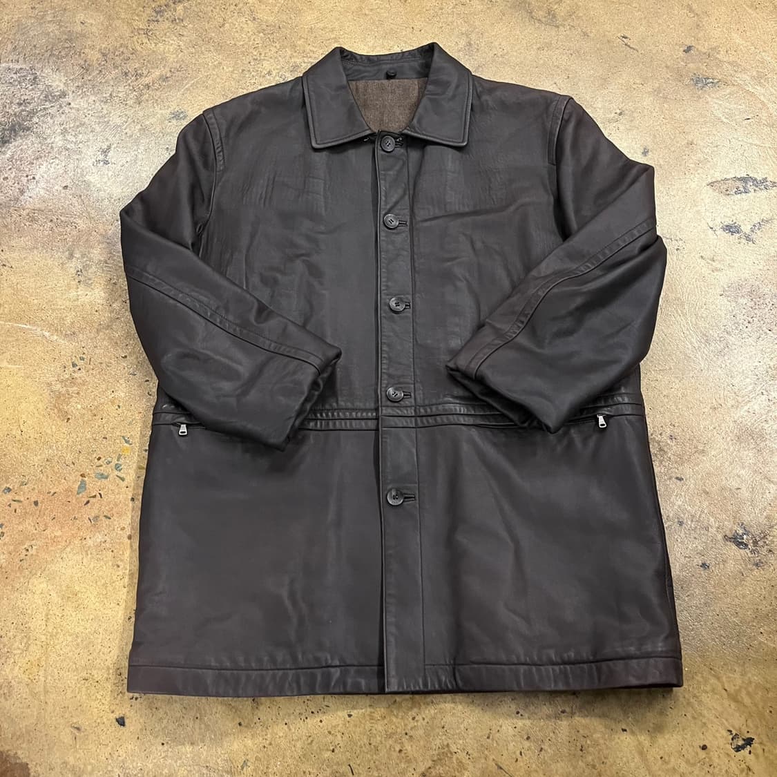 [정품/100] 빈티지 양가죽 코트 b16 상품이미지2