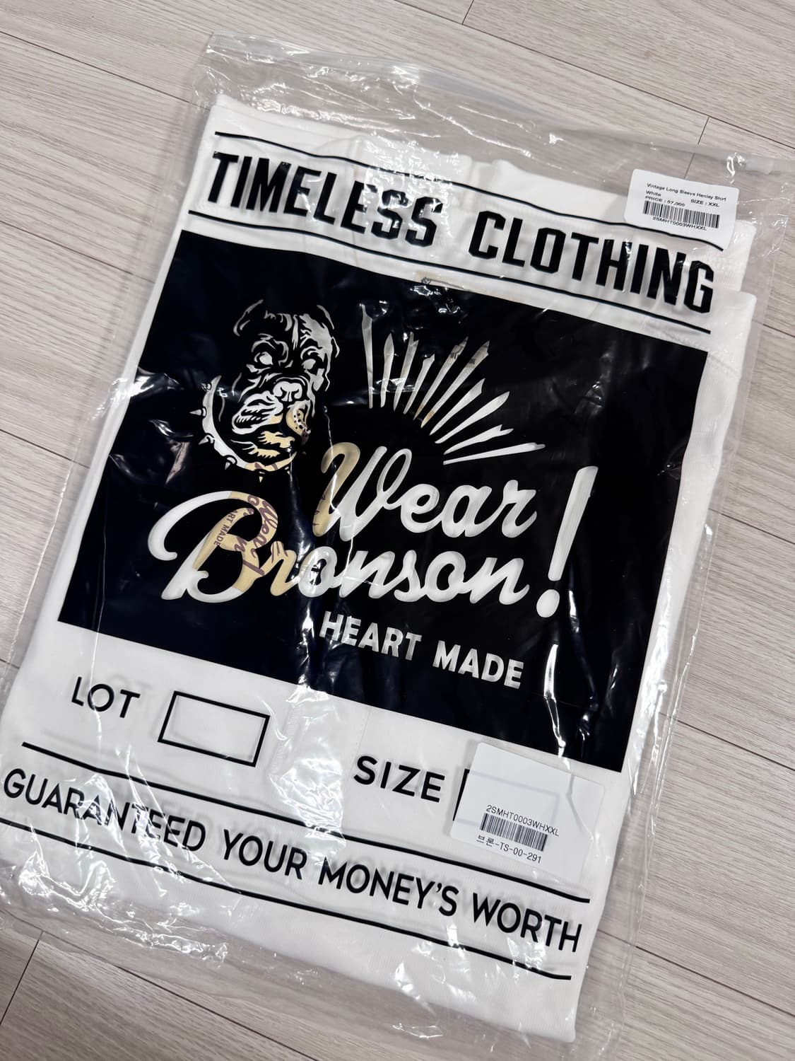 [새제품] 브론슨 헨리넥 화이트 XXL 상품이미지2