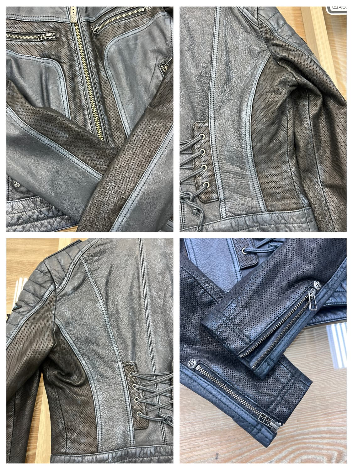 어플릭션 바이커 레더 자켓 상품이미지8