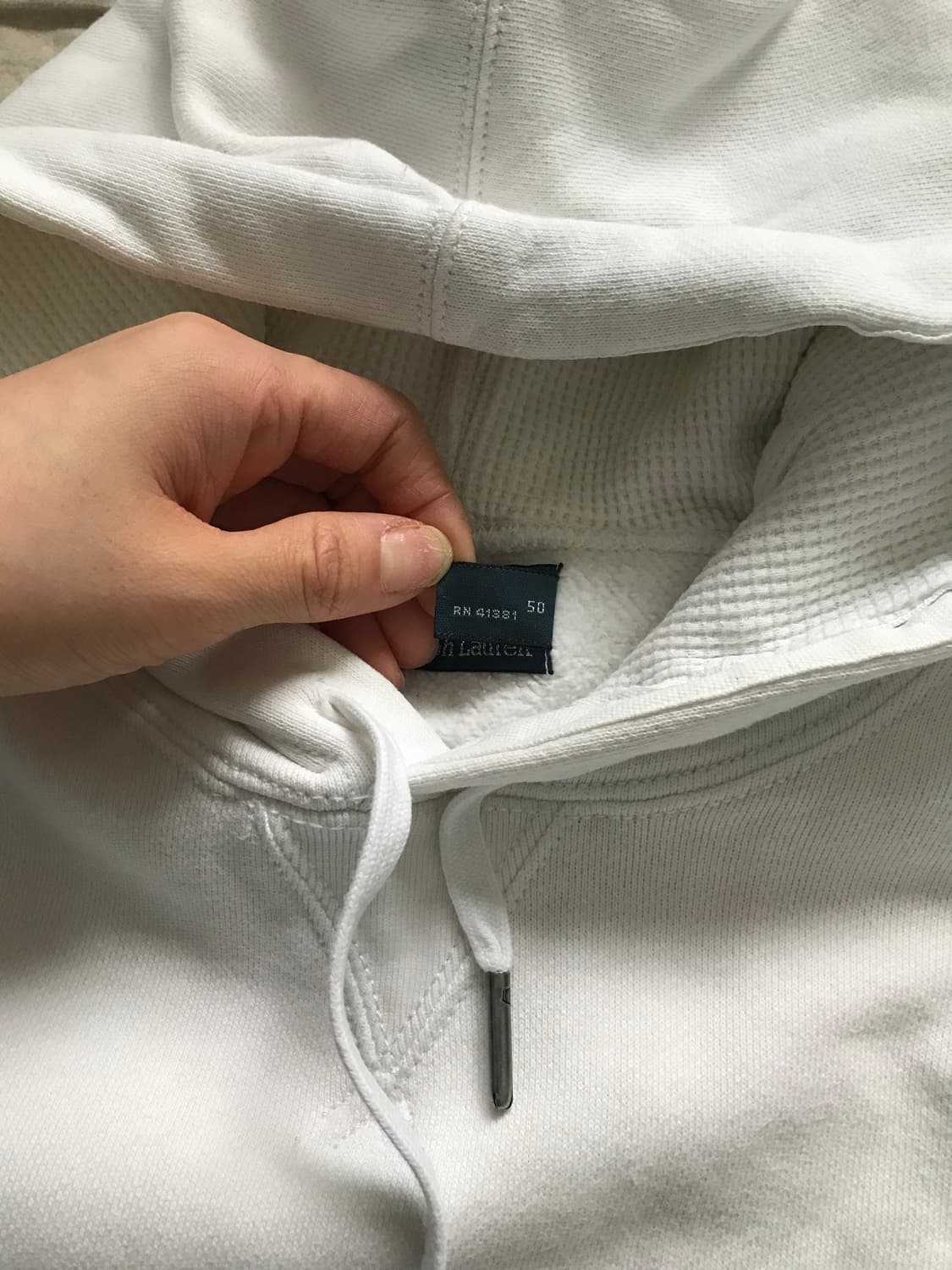 폴로 랄프로렌 빅 포니 로고 화이트 후드티 상품이미지8