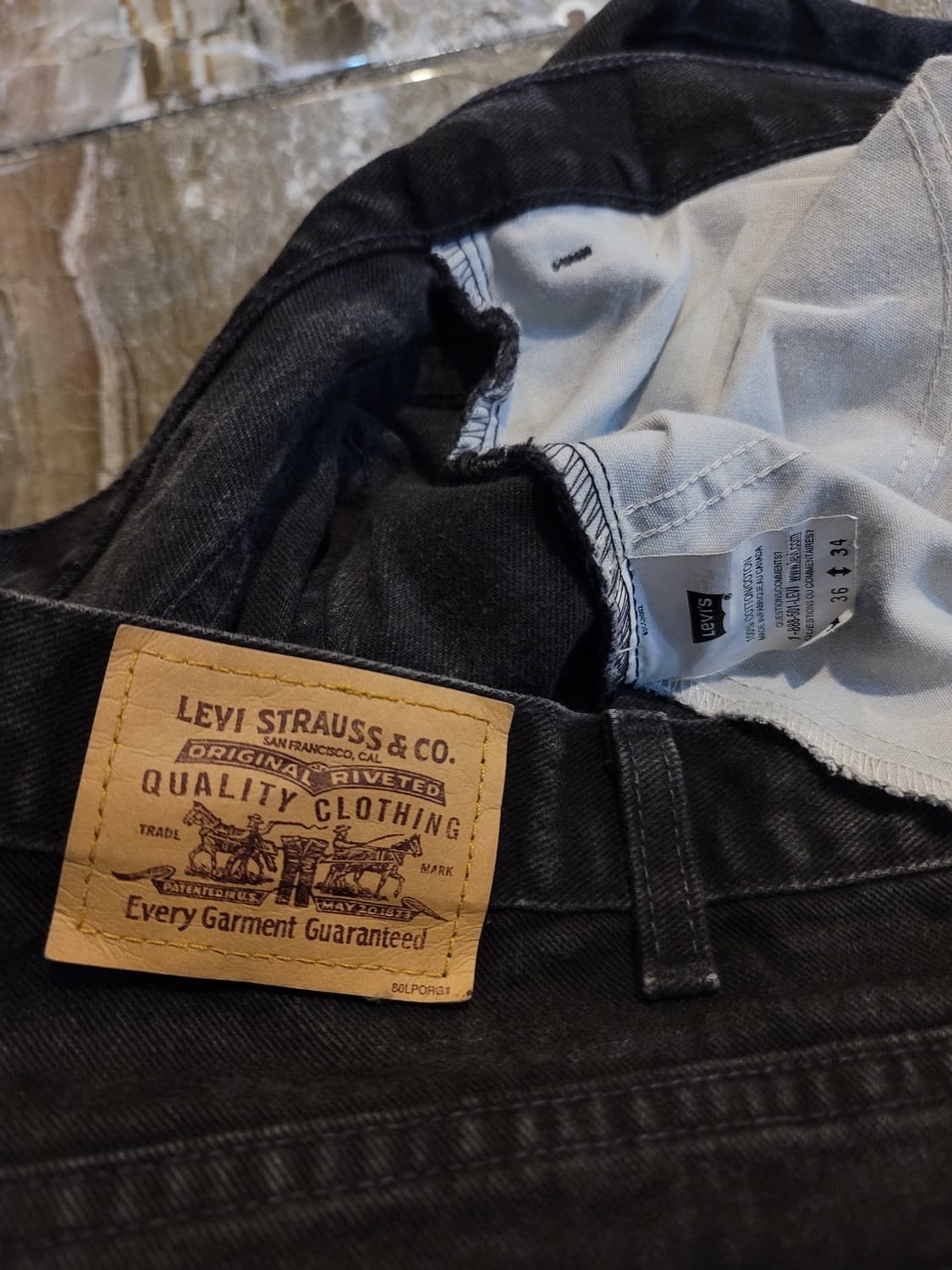 리바이스 흑청 오렌지탭 데님팬츠  상품이미지4