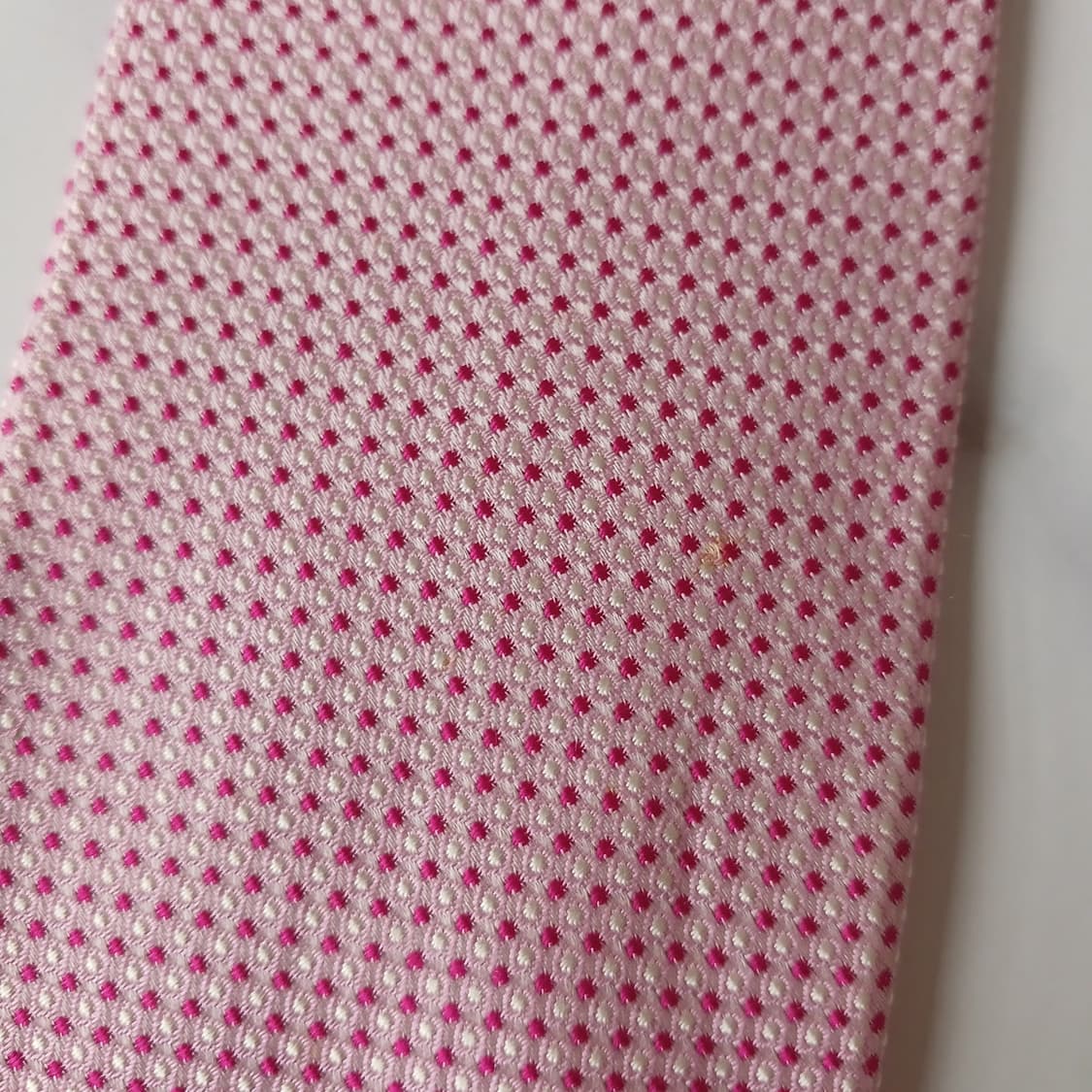 밀라숀 실크 핑크 도트 패턴 넥타이 8.1cm A~B등급 A19727 상품이미지8