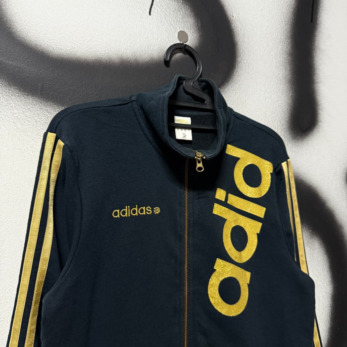 아디다스 금장 프린팅 올드스쿨 코튼 집업 져지 상품이미지3