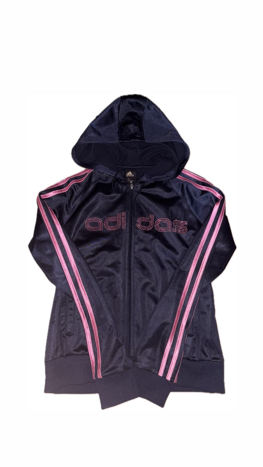 아디다스 네이비 핑크 큐빅 후드 져지 트랙탑 져지 상품이미지1