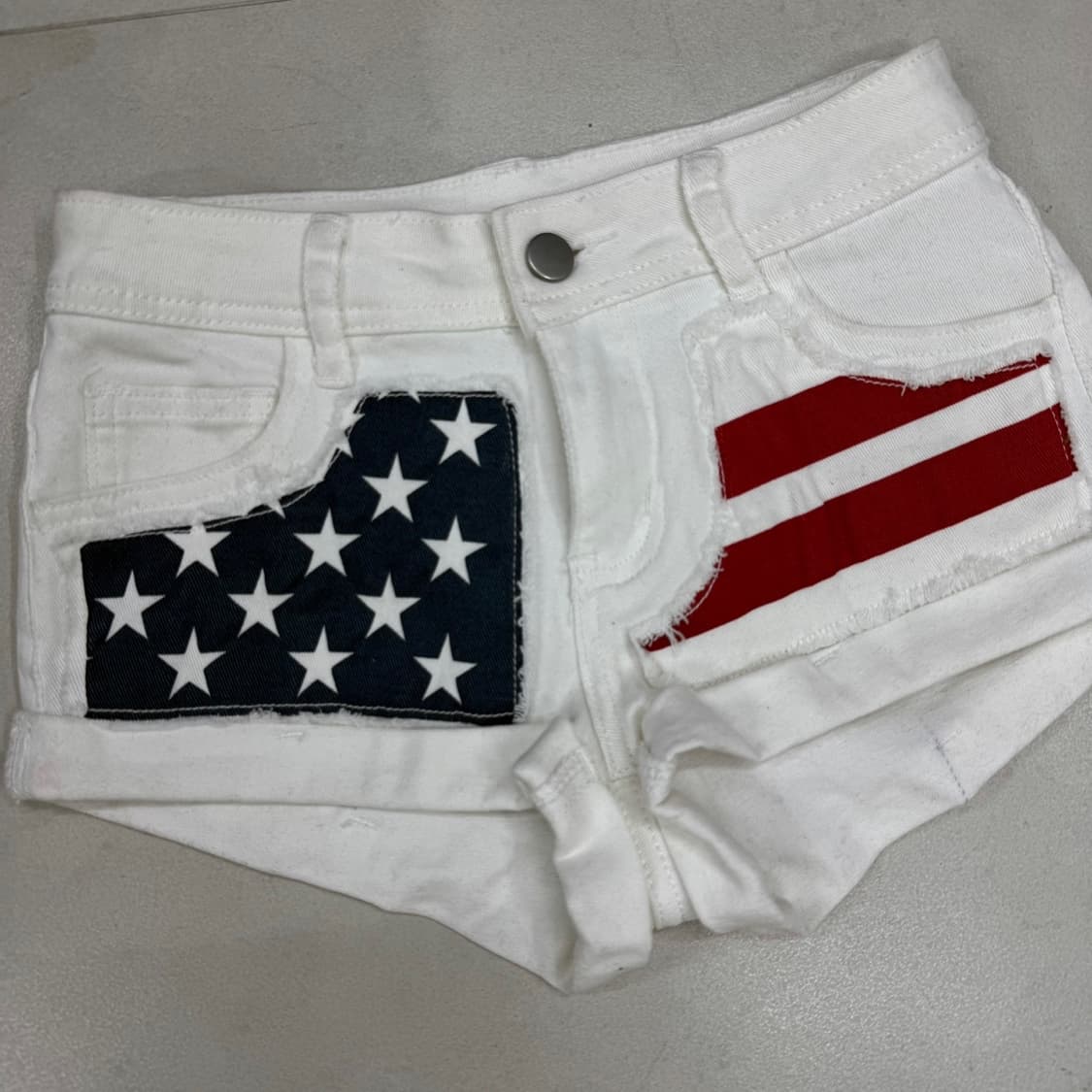 U.S.A star flag white pants 상품이미지3