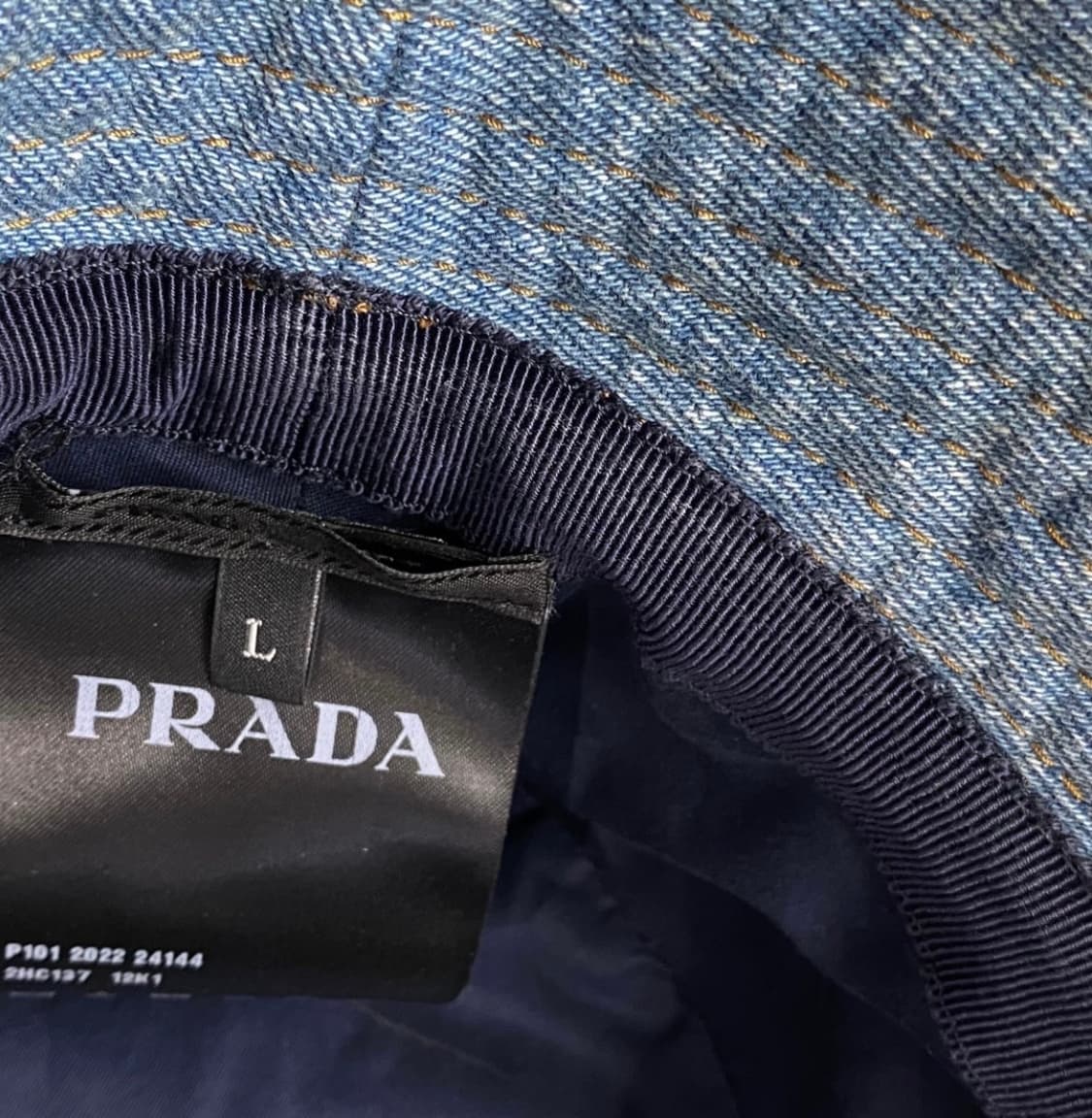 프라다 데님 버킷햇 상품이미지4