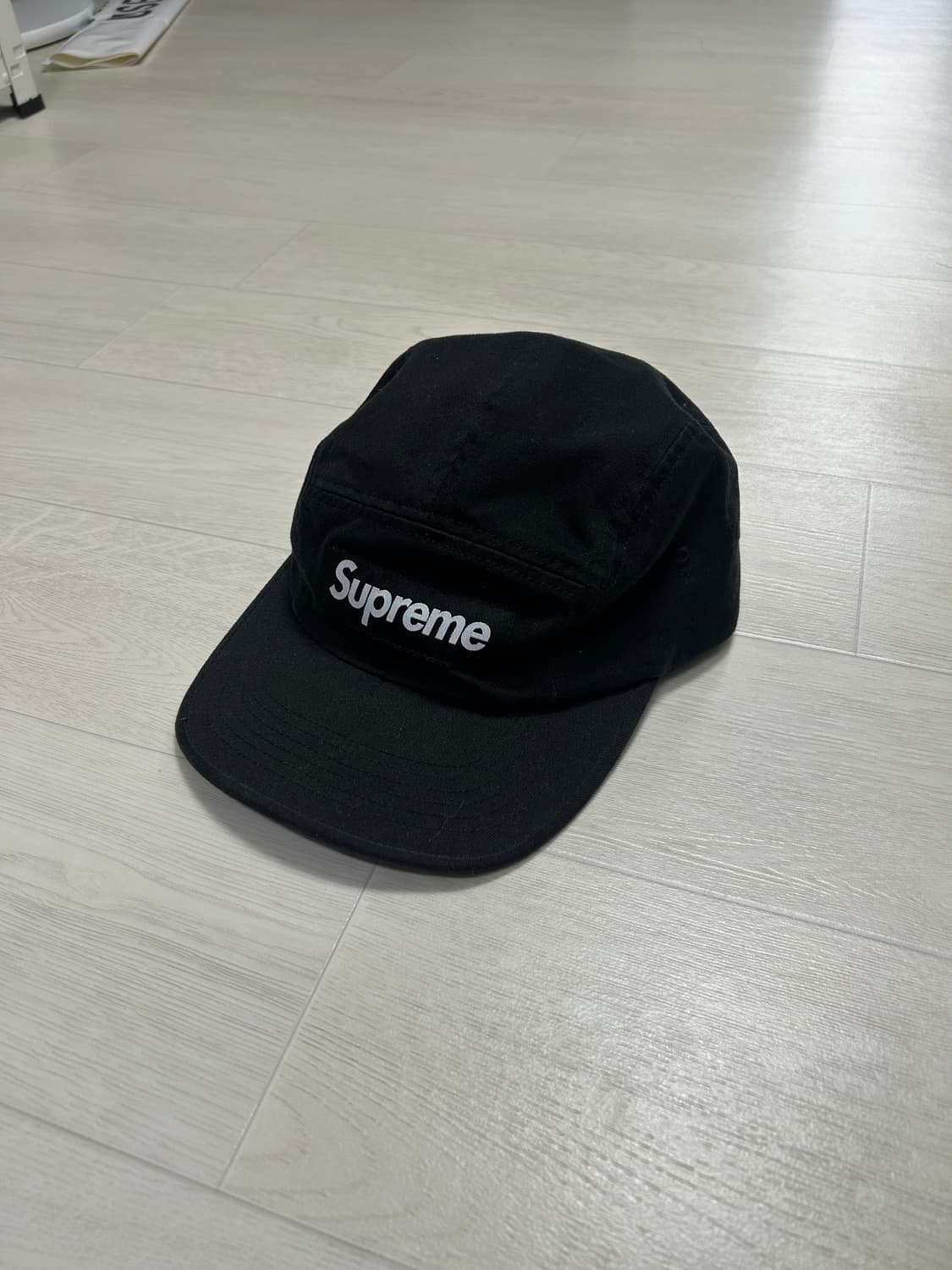 슈프림 워시드 치노 트윌 캠프캡 블랙 상품이미지1