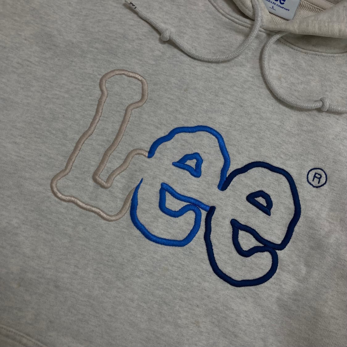 Lee 스펠아웃 빅로고 아이보리 후드티 상품이미지2