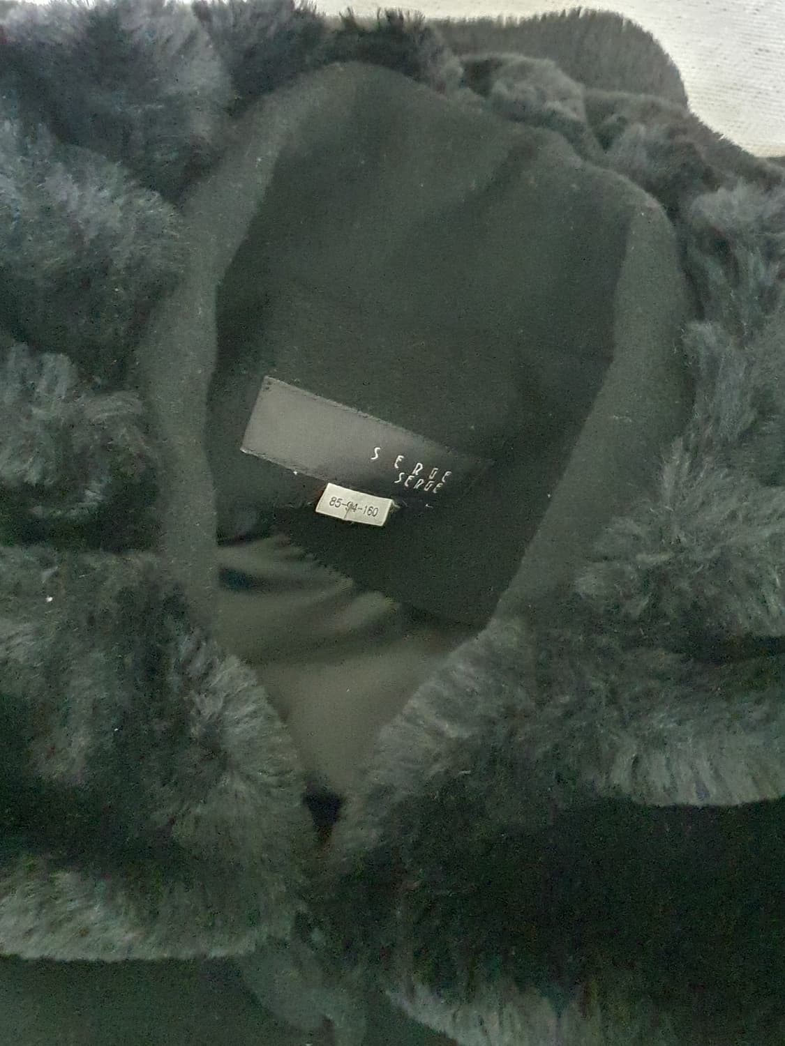 [빈티지] 블랙 퍼 트리밍 망토 코트 두꺼운망토 상품이미지8