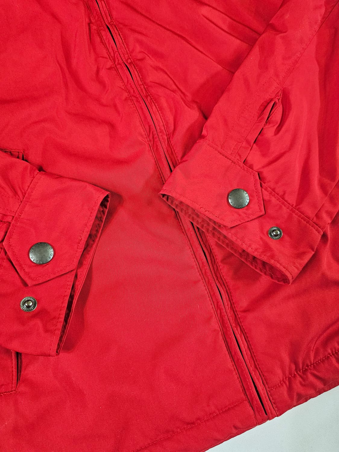 [M] 빈티지 폴로 랄프로렌 레드 플리스 안감 바람막이 패디드 점퍼 자켓 상품이미지3