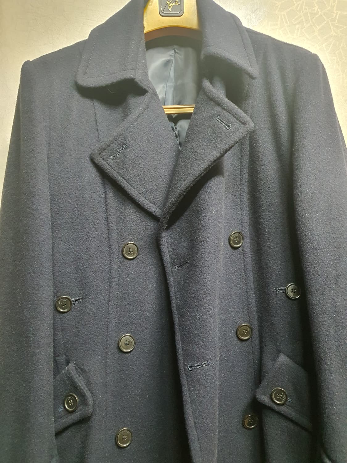 남성 네이비 하프코트 100 상품이미지2