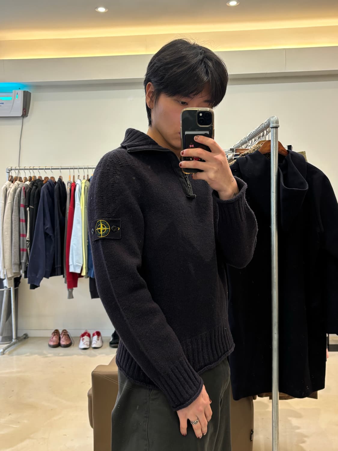 00s 스톤아일랜드 하프 집업 울 니트 상품이미지8