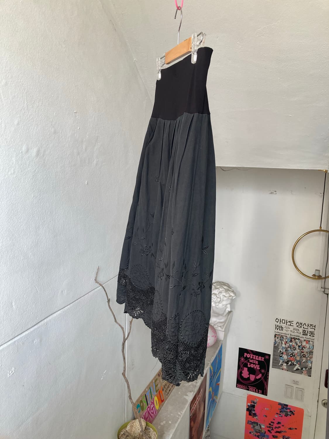 밴딩 레이스 펀칭 스커트 상품이미지5