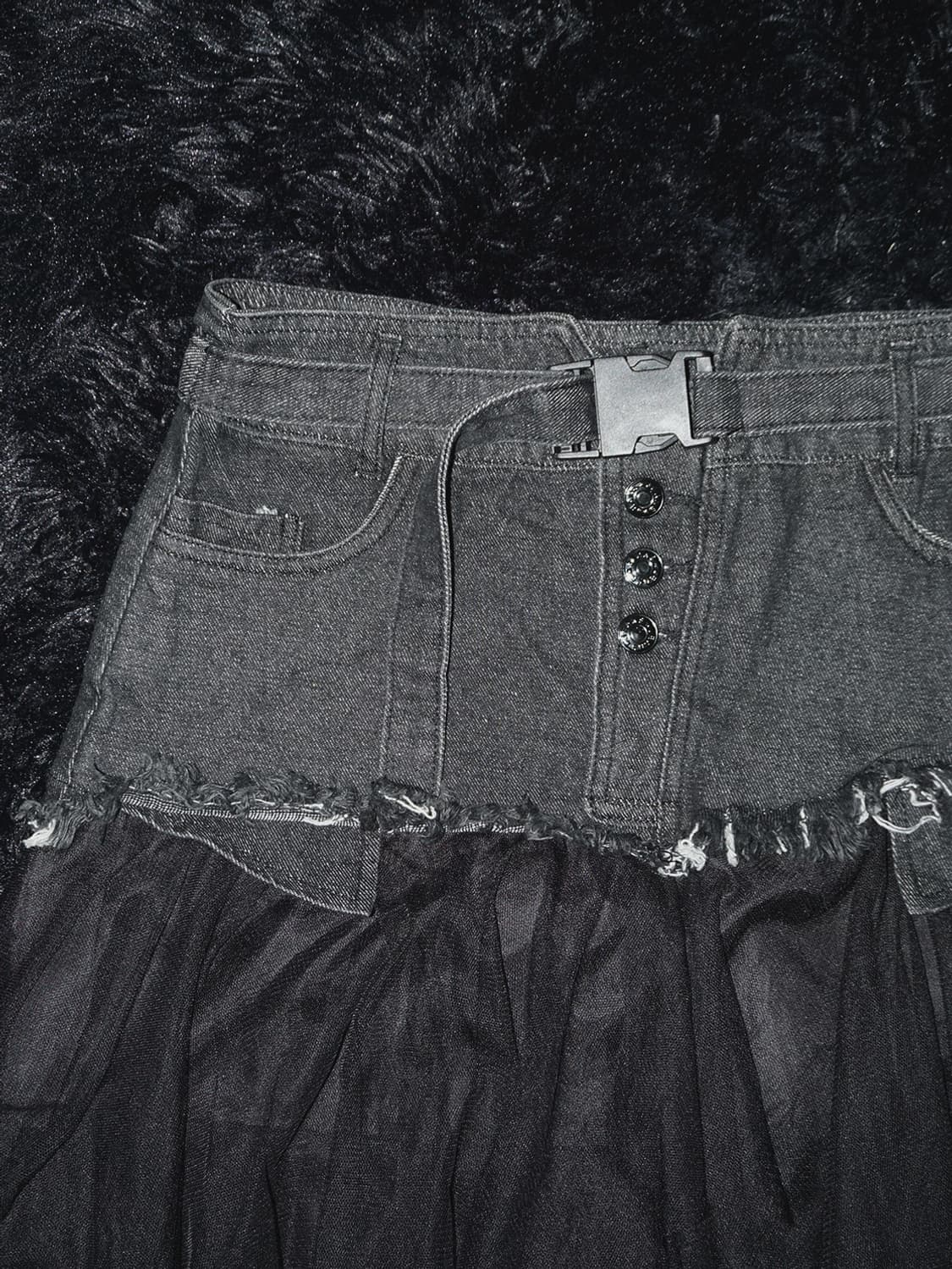 gothic layered denim skirt  상품이미지3