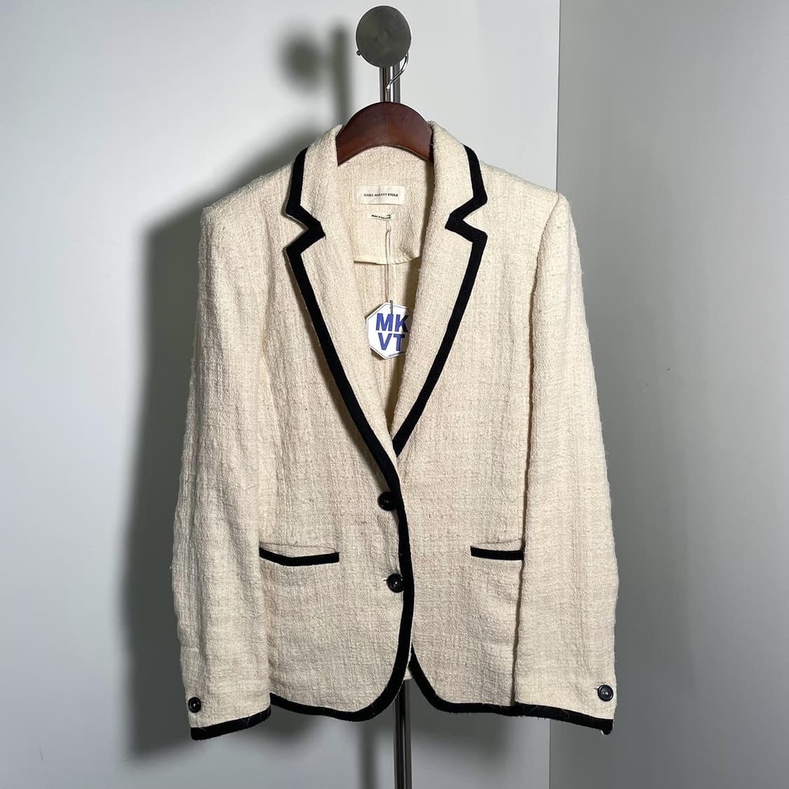 이자벨마랑 파이핑 트위드 싱글 블레이저 상품이미지2