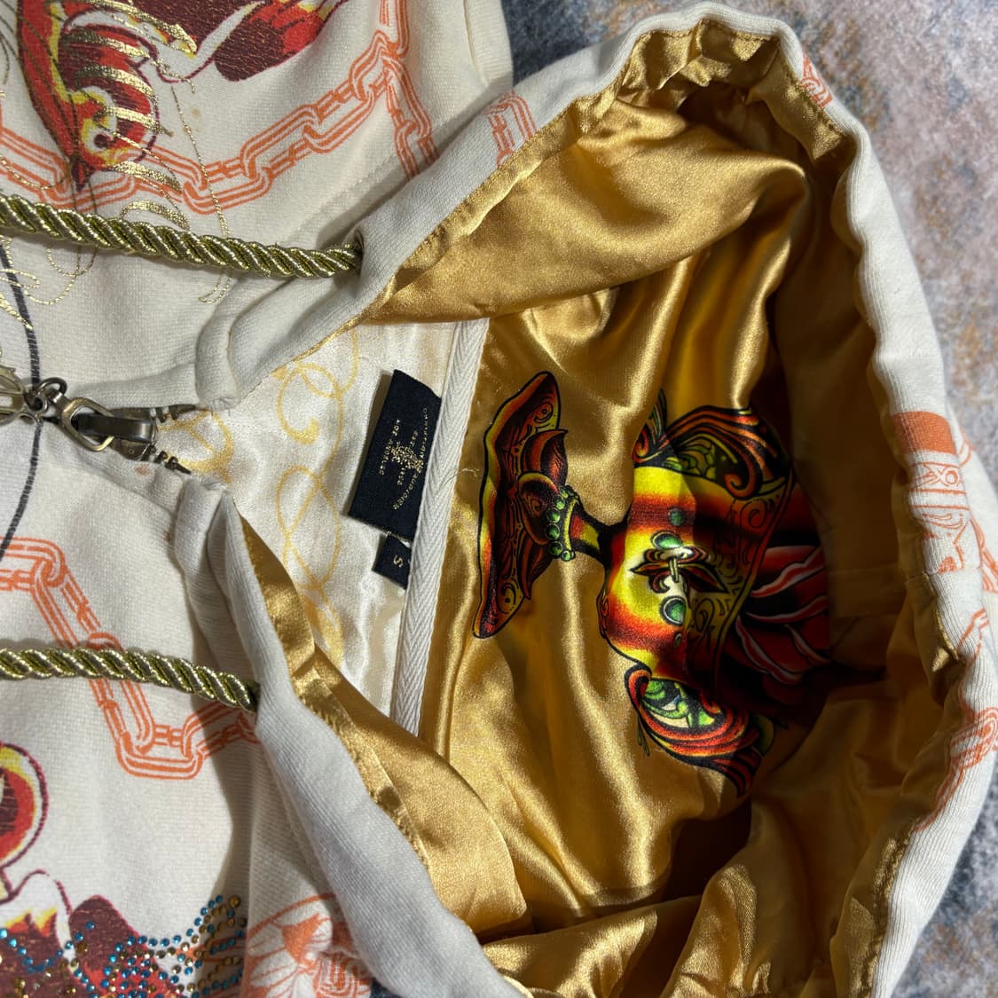 크리스찬 오디저 스컬 큐빅 후드집업 상품이미지3