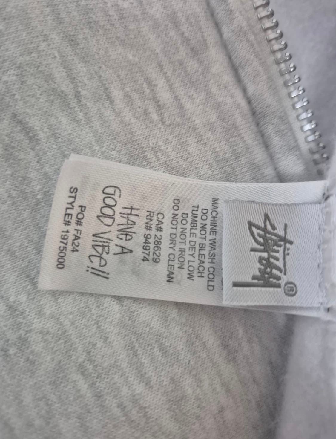 스투시  애쉬 헤더 베이직 후드집업 상품이미지4