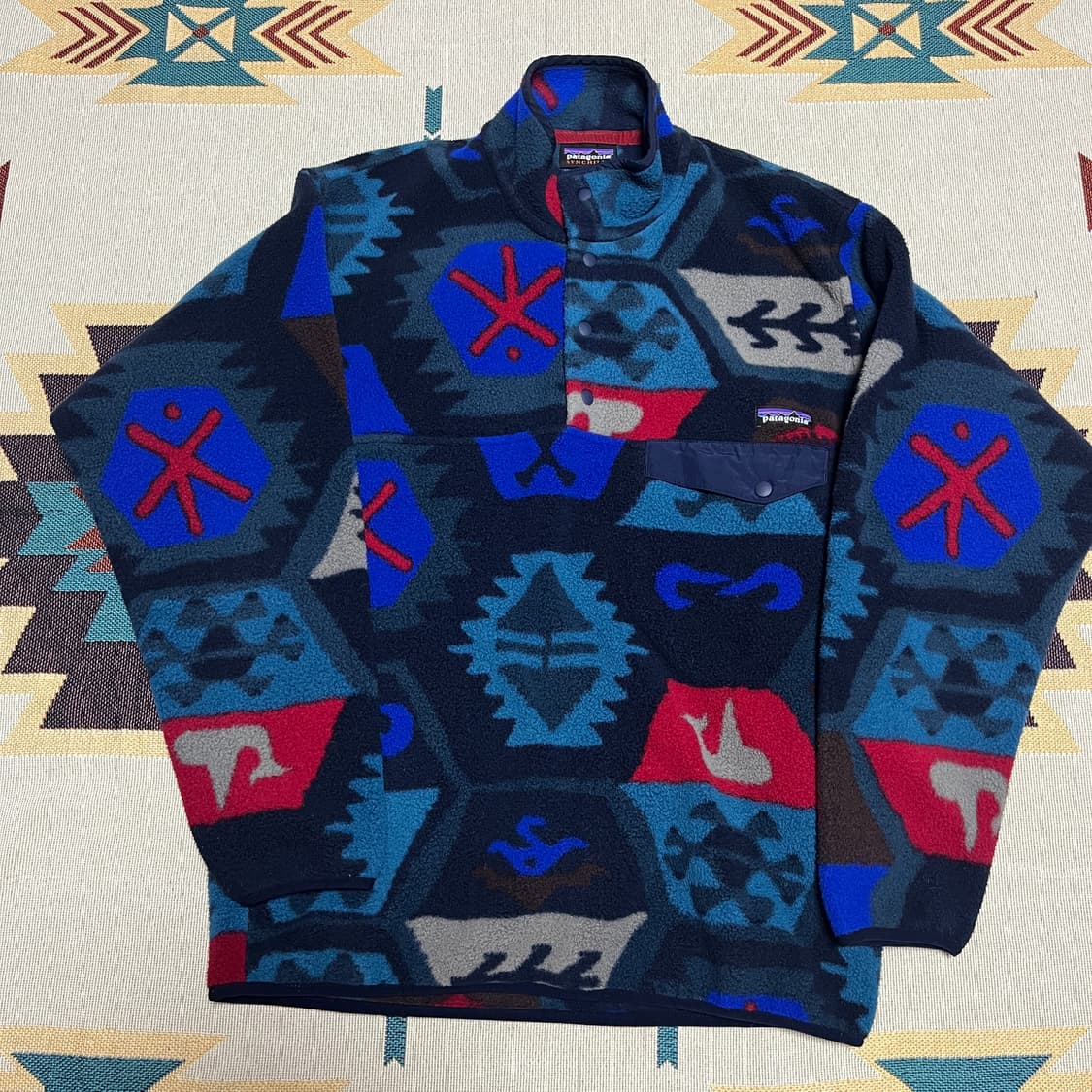 파타고니아 신칠라 아즈텍 패턴 스냅티 M 상품이미지1